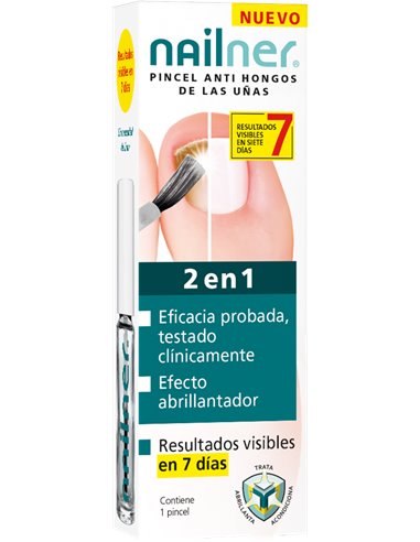 Nailner Pincel 2 En 1 Antihongos 5 Mililitros Nailner