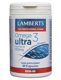 Omega 3 Ultra (Aceite de Pescado puro 1300 mg) 60 Caps. de Lamberts