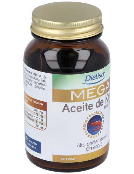 Omega 3 Mega Aceite De Krill  Envase 60 Perlas(30-60 Días) de Dielisa®