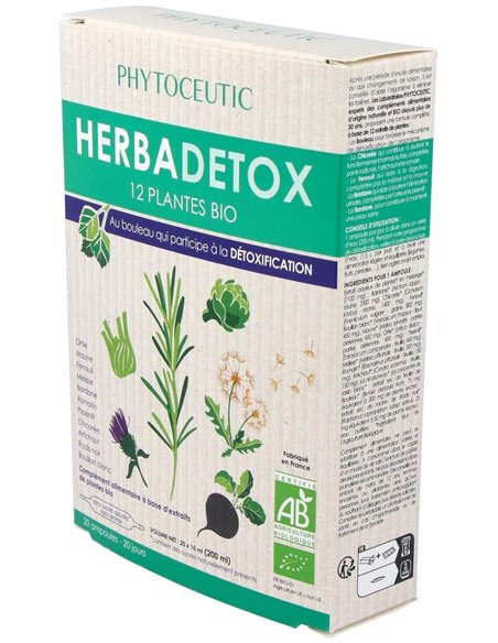 Herbadetox Bio (Herbadraine) 20Amp. Phytoceutic de Phytoceutic