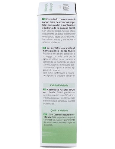 Gel Dentifrico Vegetal 75 Ml de Weleda