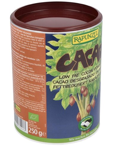 Cacao Desgrasado Polvo 250Gr. Bio S/A Vegan de Rapunzel