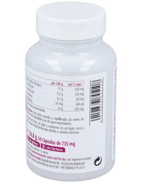 Aceite de Krill forte, 50 cápsulas de Raab Vitalfood