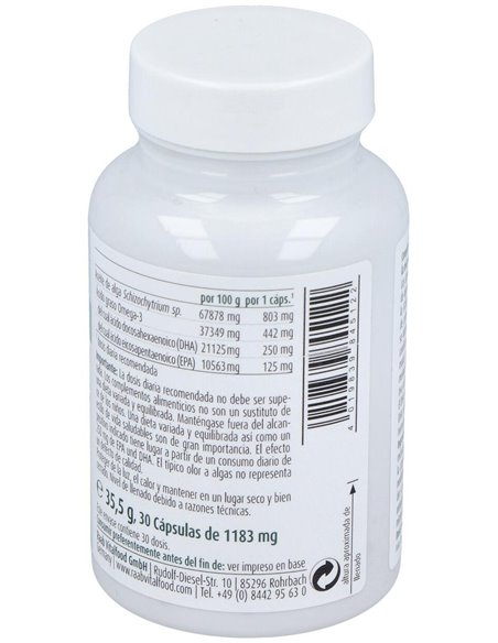 Aceite De Alga Omega 3 1183Mg 30Cap. Sg Vegan de Raab Vitalfood