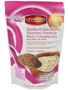 Semillas de Lino, Nueces, Almendras, Nueces de Brasil y Coencima Q10 Molidas de Linwoods