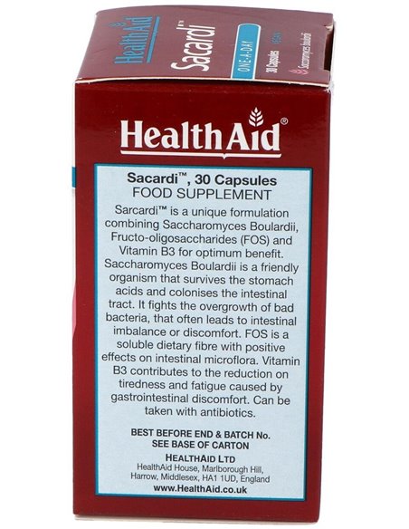 Sacardi 30 Vcáps de Health Aid