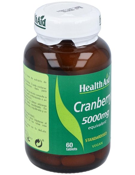 Arándano Rojo (Vaccinium Macrocarpon) 5.000 Mg 60 Comp de Health Aid