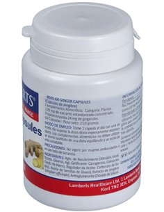 Jengibre 14.400 mg (24 mg de gingeroles) de Lamberts