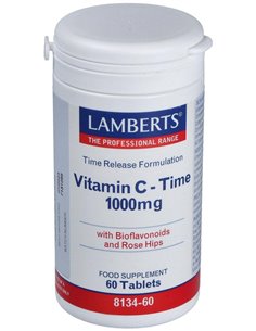 Vitamina C 1000 mg + Bioflavonoides Time Release 60 Tabs. de Lamberts