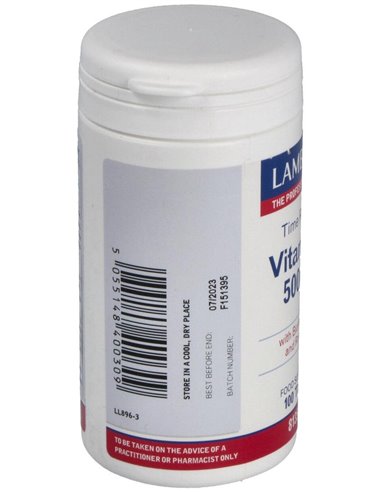 Vitamina C 500 mg + Bioflavonoides Time Release 100 Tabs. de Lamberts