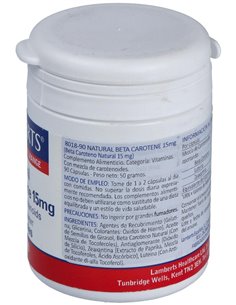 Beta caroteno Natural 15 mg de Lamberts