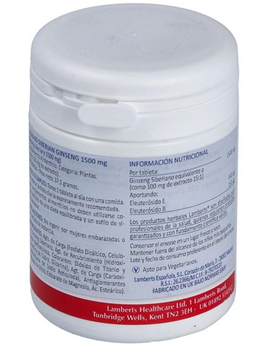 Ginseng Siberiano 1500 mg de Lamberts