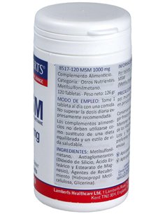 MSM 1000 mg 120 Tabs. de Lamberts