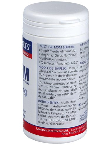 MSM 1000 mg de Lamberts