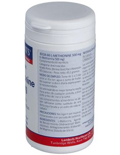 L-Metionina 500 mg 60 Caps. de Lamberts