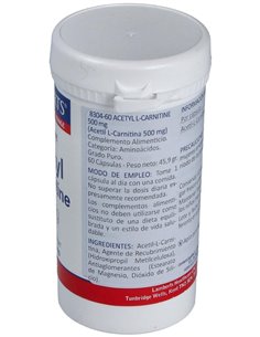 L-Acetil Carnitina HCl 500 mg 60 Caps. de Lamberts