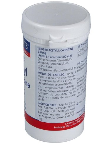 L-Acetil Carnitina HCl 500 mg de Lamberts