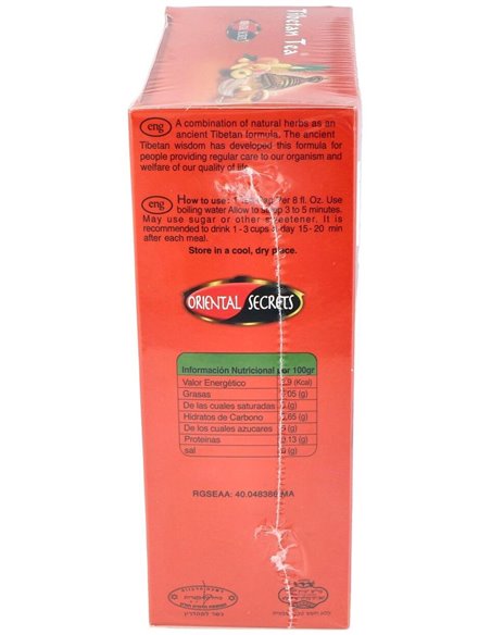Tibetan Tea Sabor Frutas 90Sbrs. de Tibetan Tea