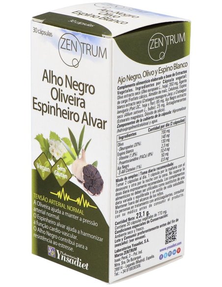 Olivo, Ajo Negro Y Espino 30 Caps. V de Ynsadiet