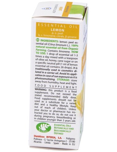 Aceite Esencial Limon Bio 10 Ml # de Esential Aroms