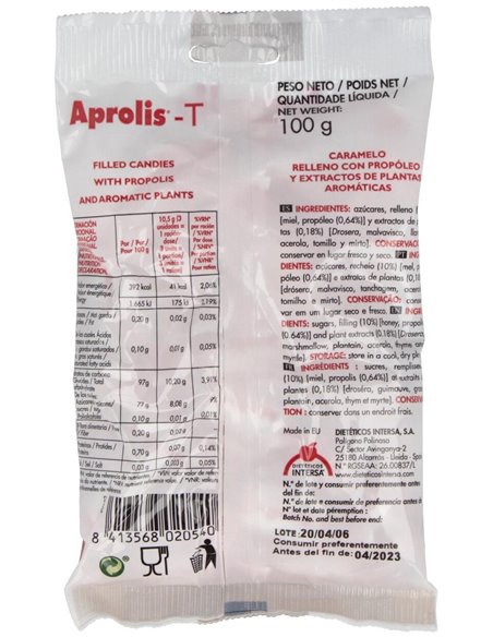 Caramelos Aprolis-T 100 Gr. de Intersa