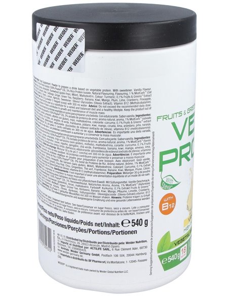 Weider Vegan Protein Vainilla 540Gr. de Weider