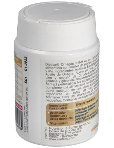 Omegas 3-6-9 60Perlas de Dietisa (Dielisa)
