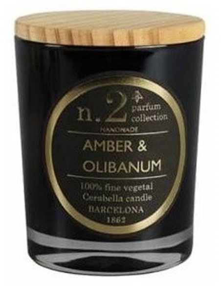 Vela Vaso Perf2 Amber-Olibanum 7,5X9Cm 1Ud. de Cerabella