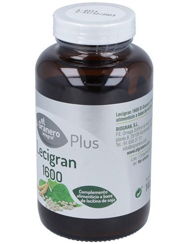 Lecitina De Soja Lecigran 1600Mg. 90Perlas de El Granero