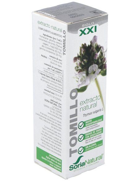 Ext. Tomillo Xxi  50Ml. S/Al de Soria Natural