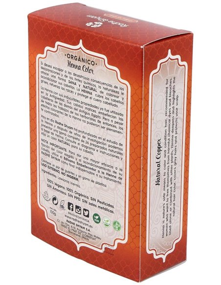 Henna Polvo Cobre Natural 100Gr de Radhe Shyam