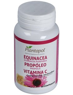 Equinacea, Propóleo y Vitamina C Masticable (60 Comprimidos 670 Mg)                                  de Plantapol