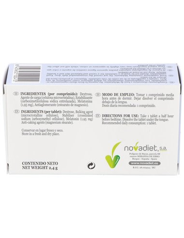 Melatonova Flas Envase de 30 comprimidos bucodispersables. de Novadiet
