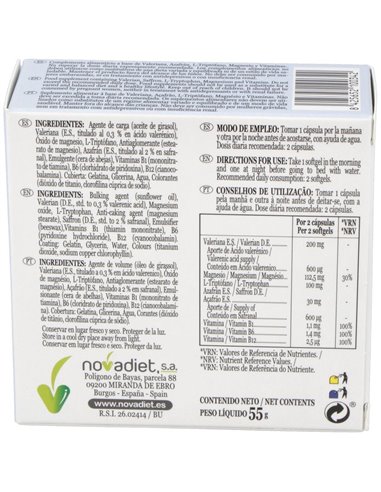 Estresal Envase de 60 cápsulas blandas. de Novadiet