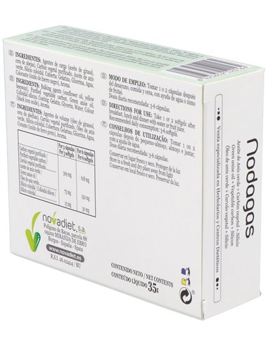 Nodagas Envase de 48 cápsulas blandas. de Novadiet