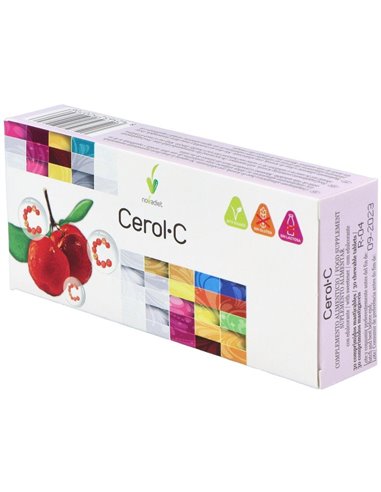 Cerol-C (Vitamina-C) Envase de 30 comprimidos masticables. de Novadiet