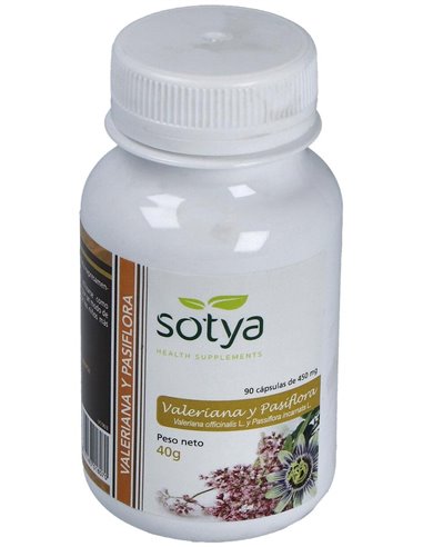 Valeriana Y Pasiflora 450Mg. 90Cap. de Sotya