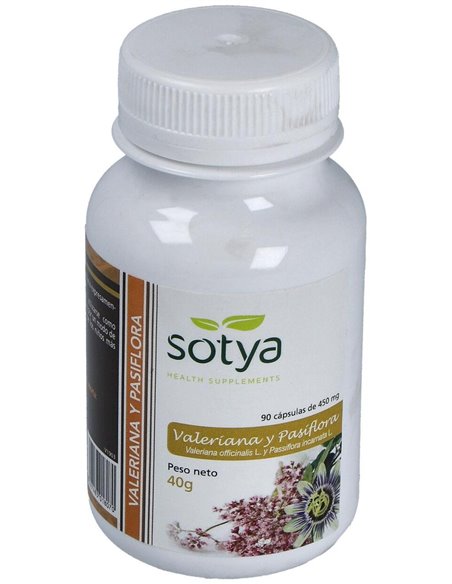 Valeriana Y Pasiflora 450Mg. 90Cap. de Sotya