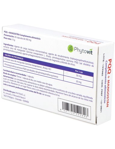 Pqq + Mangostan 30Cap. de Phytovit