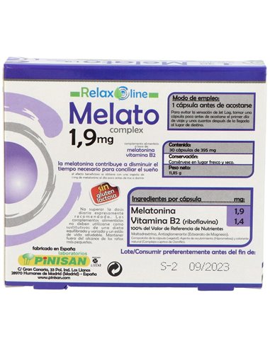 Relax Line Melato 1,9Mg. 30Cap. de Pinisan