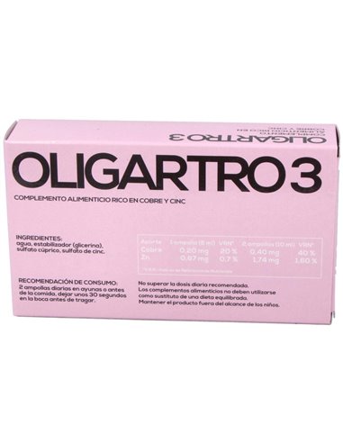 Oligartro 3 (Zinc-Cobre) 20 Amp. de Artesania