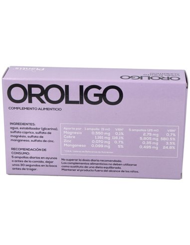 Oroligo (Cu-Mg-Mn-Zn) 20 Amp. de Artesania