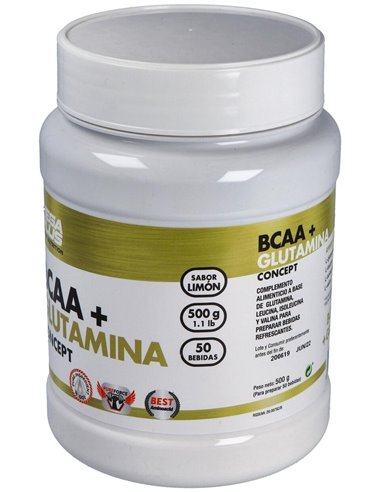 Bcaa+Glutamina Concept Limon 500Gr. de Mega Plus