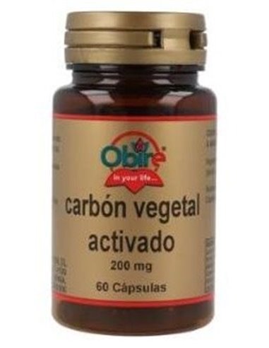 Carbon Vegetal Activado 200Mg 60Cap. de Obire
