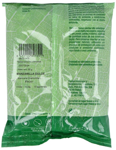 Manzanilla Dulce Entera Bolsa 50Gr. de Plameca