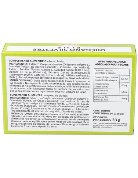 Oregano Silvestre Plus 60Cap. de Integralia