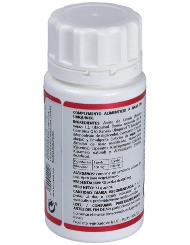 Holomega Ubiquinol 100Mg 50Perlas de Equisalud