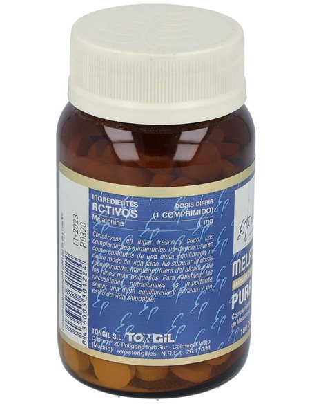 Melatonina Pura 1Mg. 180Comp. Estado Puro de Tongil