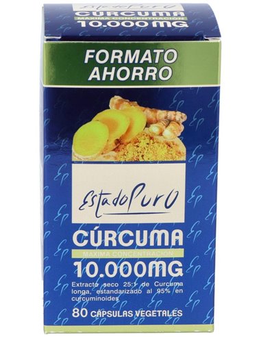Curcuma 10.000Mg. Full Spectrum Comprex 80 Cap. Estado Puro de Tongil
