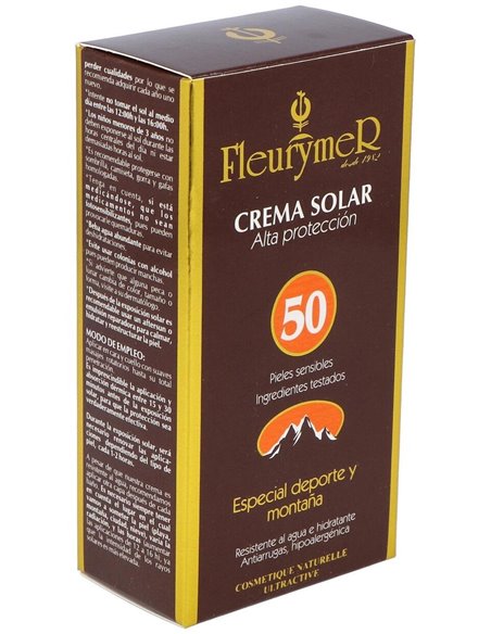 Crema Solar Facial Spf-50  Montaña de Fleurymer